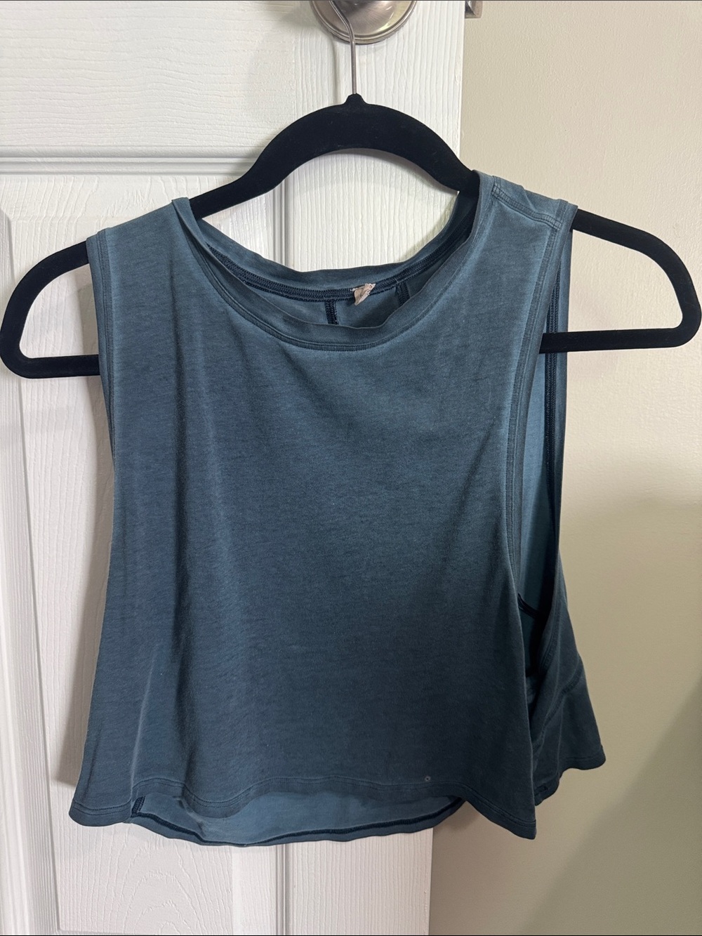 Women’s Slate Blue Cropped Tank Top